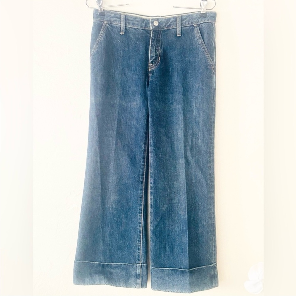 Vintage Y2K GAP Wide Leg Ankle Jeans Medium Wash